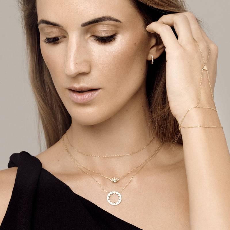 Mosuo Jewellery Evil Eye Diamant Halskette Sonderangebote
