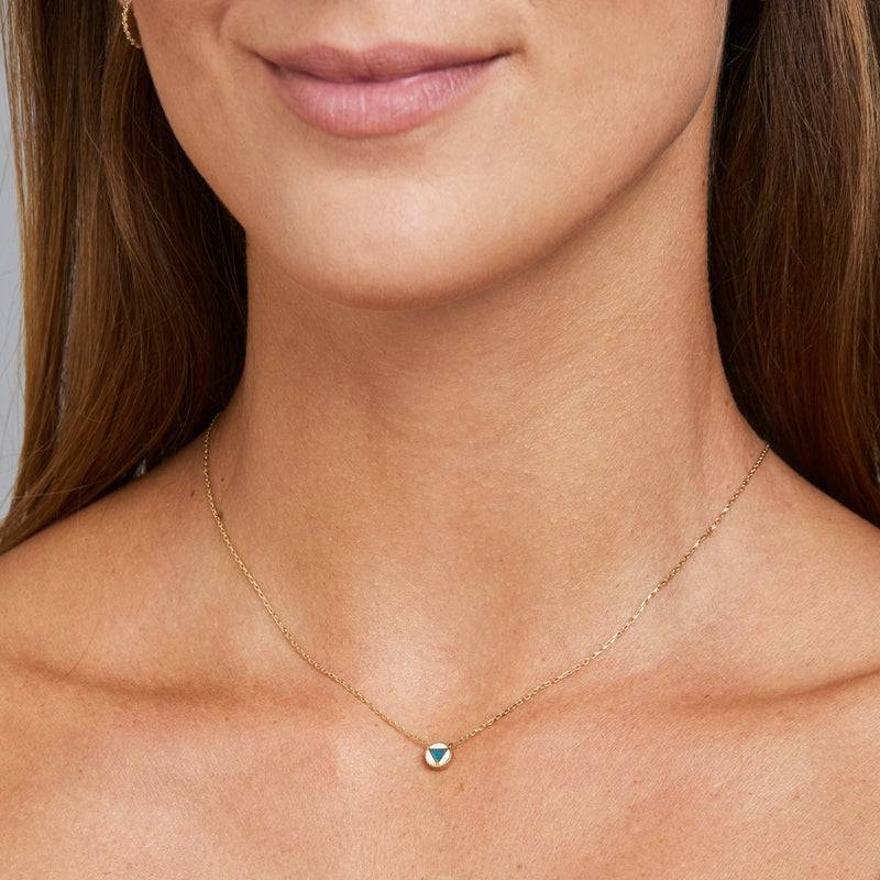Mosuo Jewellery Emaille Dreieck Halskette Super Sparpreis