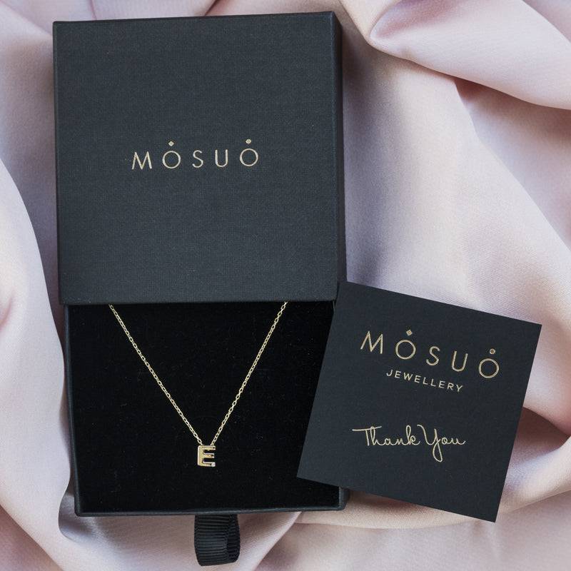 Mosuo Jewellery Diamant Buchstaben Halskette “E” - Vermeil JETZT KAUFEN