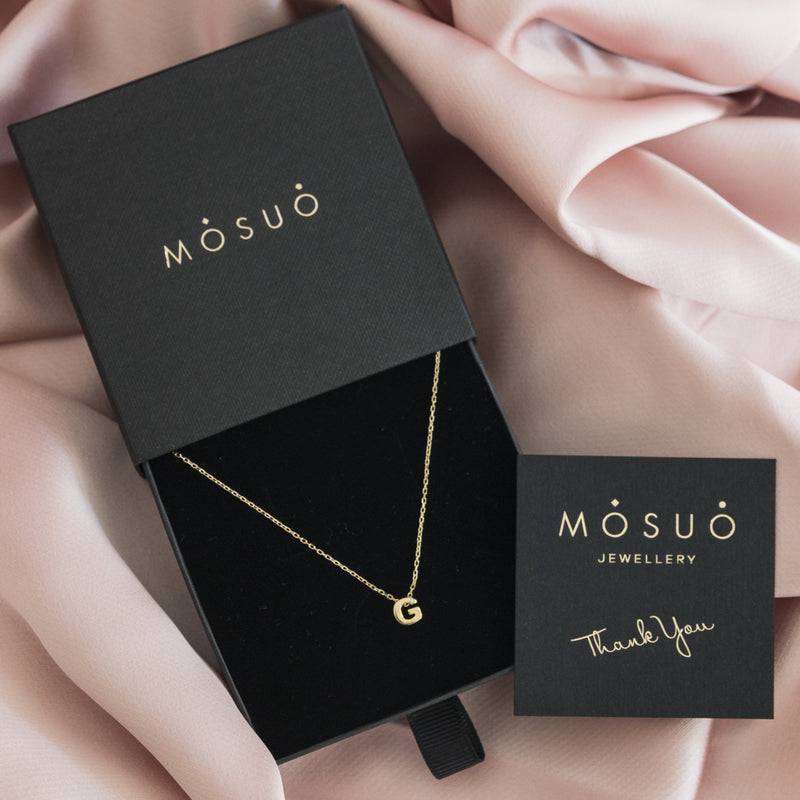Mosuo Jewellery Diamant Buchstaben Halskette “G” - Vermeil Letzte 2 Tage