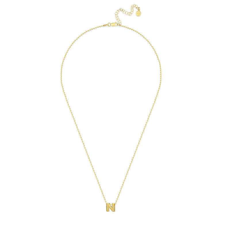 Mosuo Jewellery Diamant Buchstaben Halskette “N” - Vermeil Sonderangebot der Fabrik