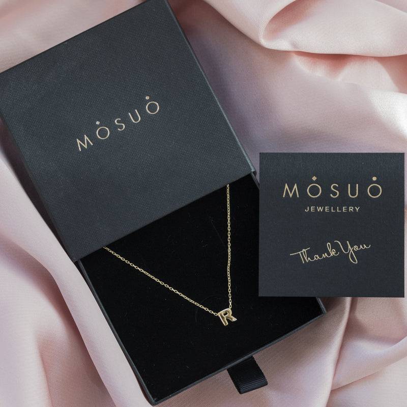 Mosuo Jewellery Diamant Buchstaben Halskette “R” - Vermeil Nur noch ein Tag übrig