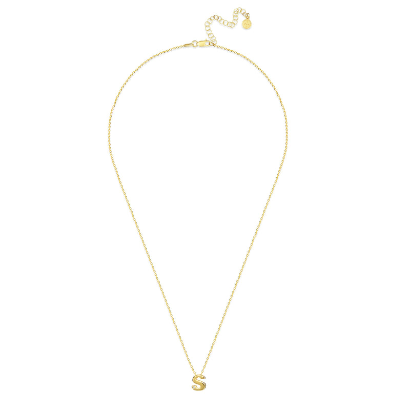 Mosuo Jewellery Diamant Buchstaben Halskette “S”- Vermeil Super Rabatt