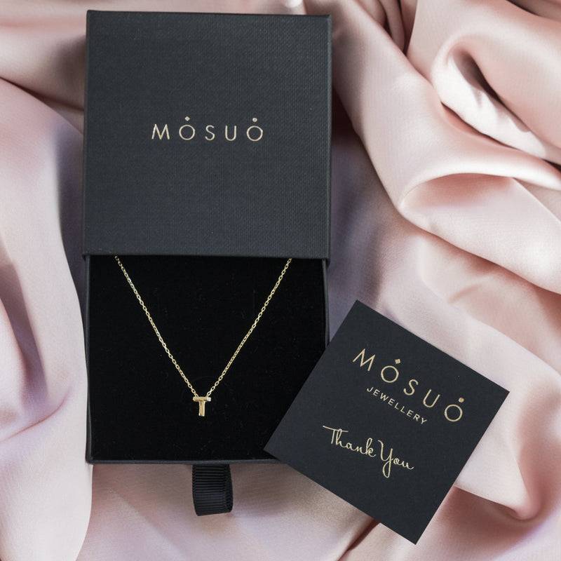 Mosuo Jewellery Diamant Buchstaben Halskette “T”- Vermeil Riesige Rabatte