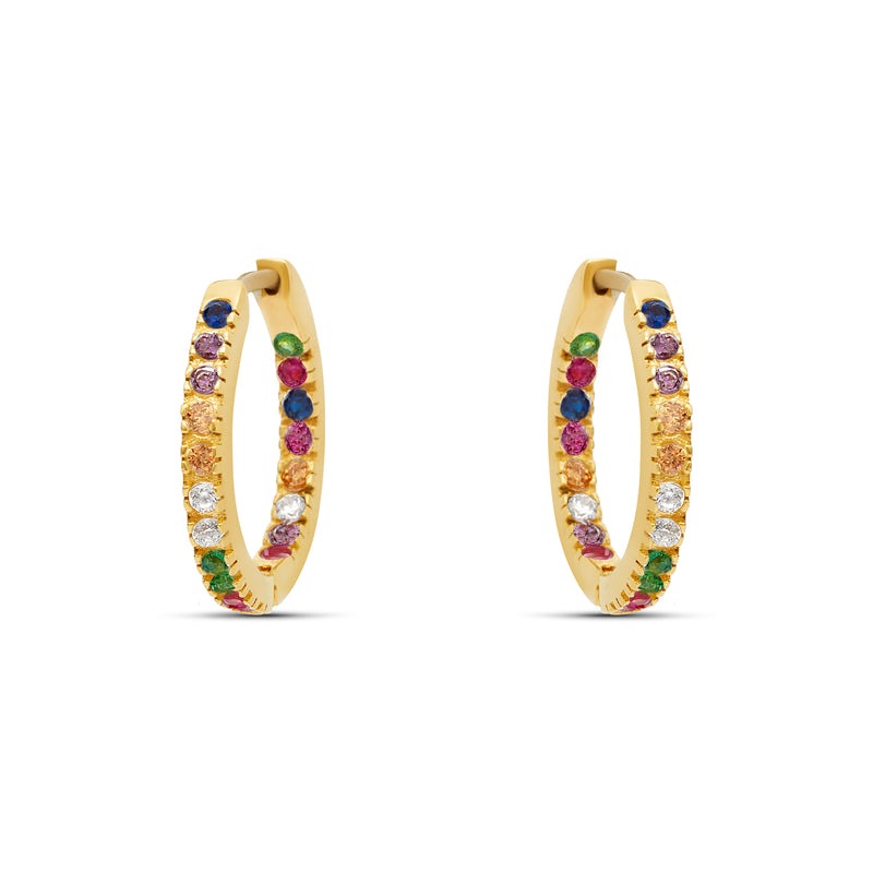Mosuo Jewellery Regenbogen Creolen - Vermeil