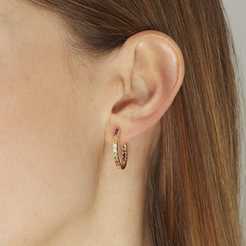 Mosuo Jewellery Regenbogen Creolen - Vermeil Kostenloser Versand international