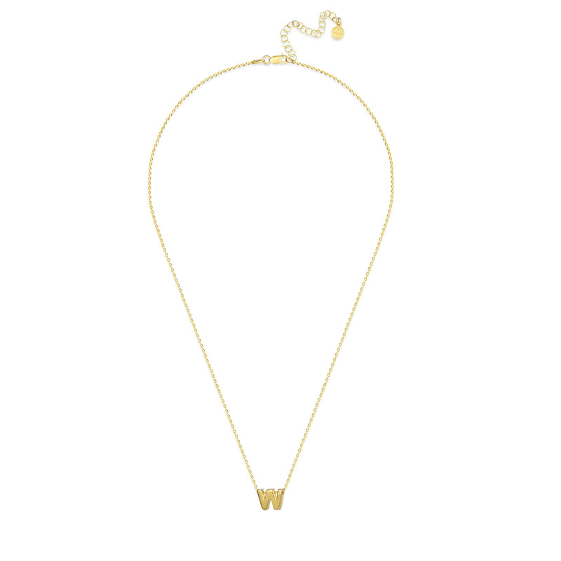 Mosuo Jewellery Diamant Buchstaben Halskette “W”- Vermeil Rabatte dieses Monats