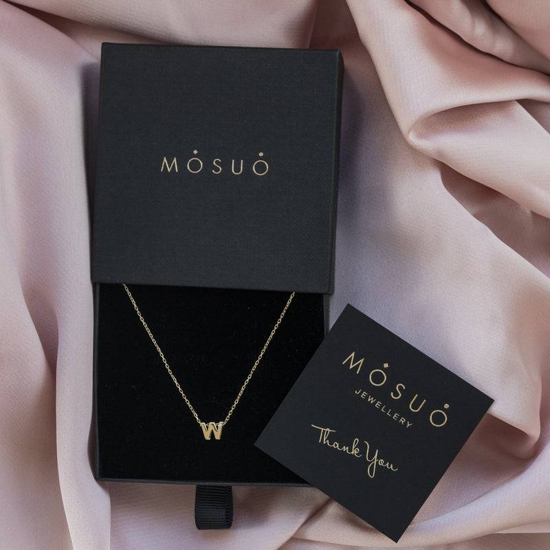 Mosuo Jewellery Diamant Buchstaben Halskette “W”- Vermeil Rabatte dieses Monats