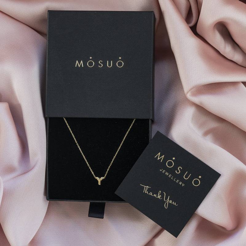 Mosuo Jewellery Diamant Buchstaben Halskette “Y”- Vermeil Online