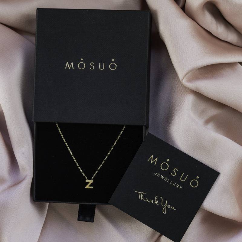 Mosuo Jewellery Diamant Buchstaben Halskette “Z”- Vermeil Outlet