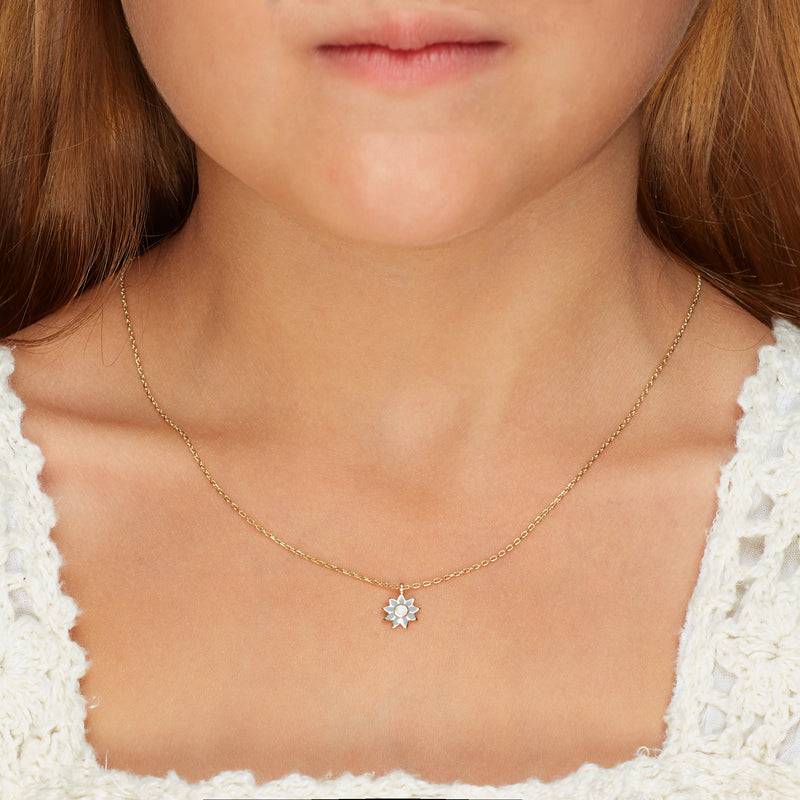 Mosuo Jewellery KIDS Emaille Blumen Halskette Limitierter Zeitrabatt