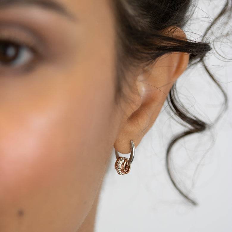 Nana Kay Echtgold Ohrring pendentif Rosé Nur für heute