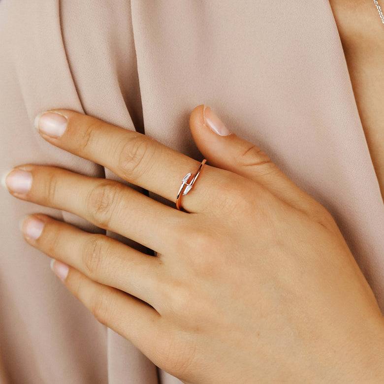 Nana Kay Curvey Glam Ring effilé Rosé Valentinstagsangebot