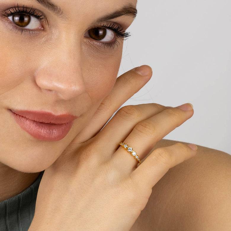 Nana Kay Classic Solitaire Ring Emerelle Heißer Verkauf