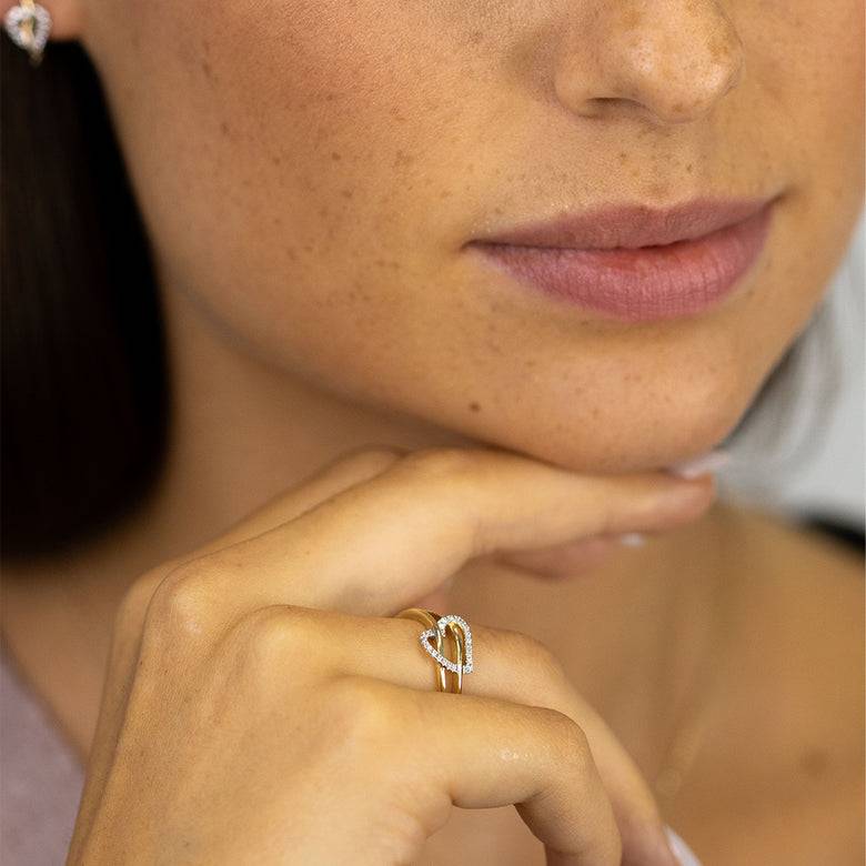 Nana Kay Echtgold Ring près du coeur Muttertagsangebot