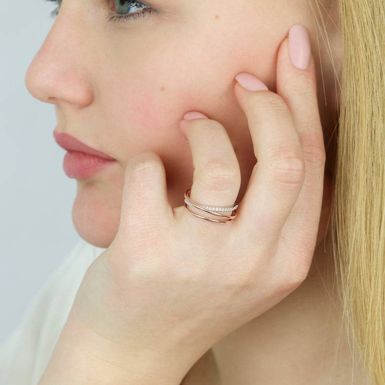 Nana Kay Echtgold Ring Onduler Rosé Online Outlet