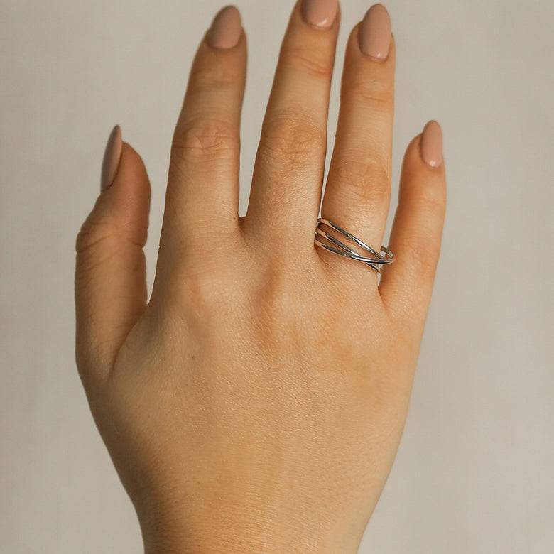 Nana Kay Curvey Glam Ring Vibrant Silber Online Outlet
