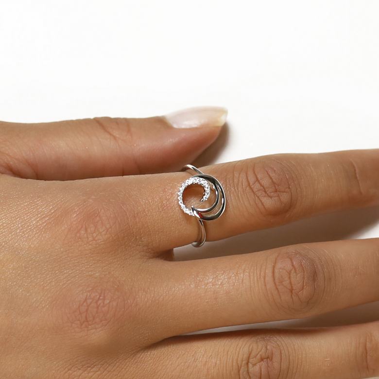 Nana Kay Swinging Silver Ring Waves 50% Rabatt mit kostenlosem Versand