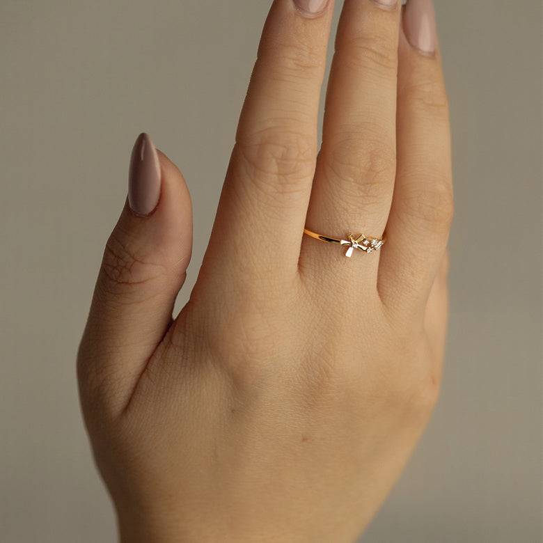 Nana Kay Echtgold Ring Fleur im Angebot