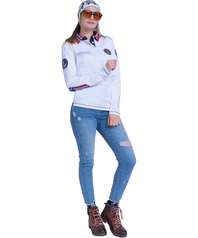 Nebulus Poloshirt langarm BENTY Damen 50% Rabatt mit kostenlosem Versand
