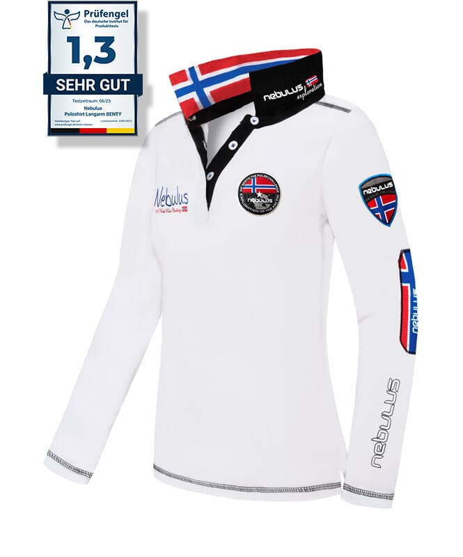 Nebulus Poloshirt langarm BENTY Damen 50% Rabatt mit kostenlosem Versand