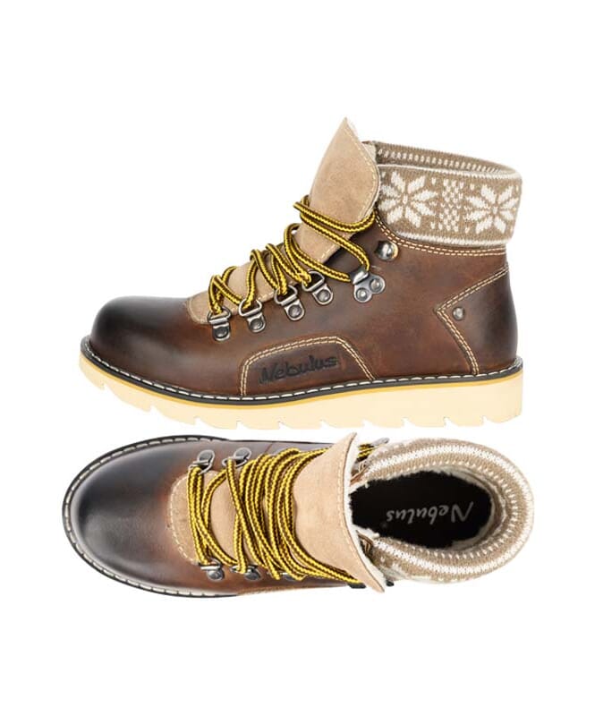 Nebulus Leder Winterstiefel FURGIE Damen mit Merinowolle Begrenzt auf 3 Tage
