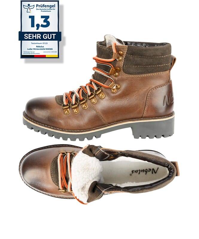 Nebulus Leder Winterstiefel HIKING Damen mit Merinowolle zollfrei