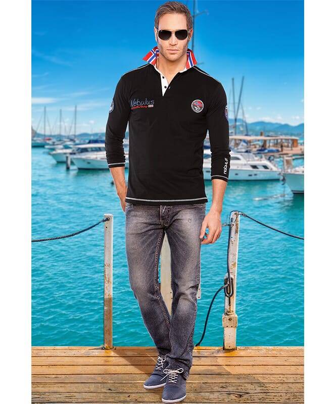 Nebulus Poloshirt langarm BENTY Herren Verkauf