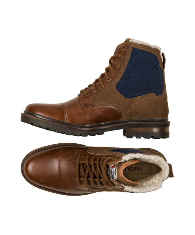 Nebulus Leder Winterstiefel BILL Herren mit Merinowolle Lagerräumung