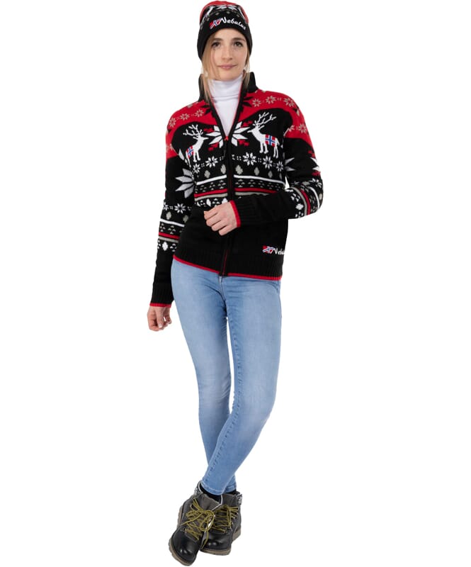 Nebulus Norweger Strickjacke mit Teddyfell SVERRE Damen Letzter Tag