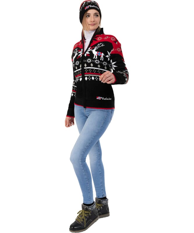 Nebulus Norweger Strickjacke mit Teddyfell SVERRE Damen Letzter Tag