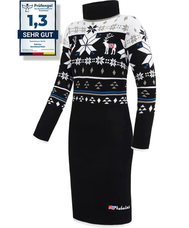 Nebulus Norweger Strickkleid HIGH Damen Kostenloser Versand