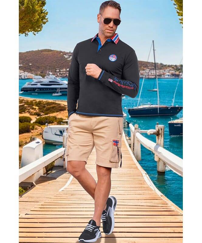 Nebulus Langarm Polo SECOND Herren Exklusive Angebote