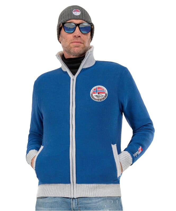 Nebulus Norweger Strickjacke mit Teddyfell STORY Herren im Angebot