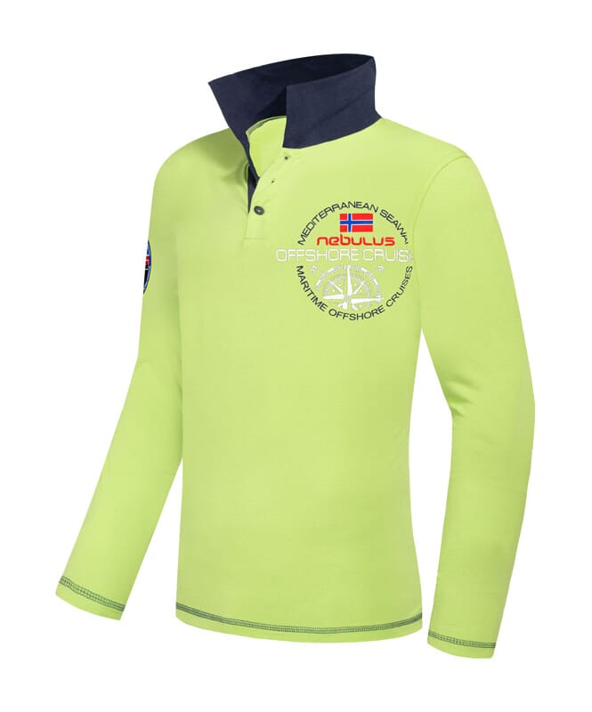 Nebulus Poloshirt langarm BILLER Herren Valentinstagsangebot