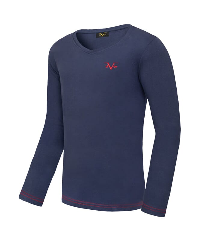 Nebulus 19V69 Langarmshirt V-Neck Herren Bis zu 55% Rabatt