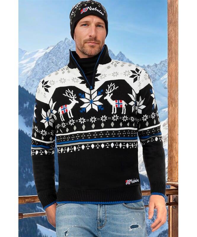 Nebulus Norweger Strickpulli mit Teddyfell FRIA Herren 50% Rabatt für begrenzte Zeit
