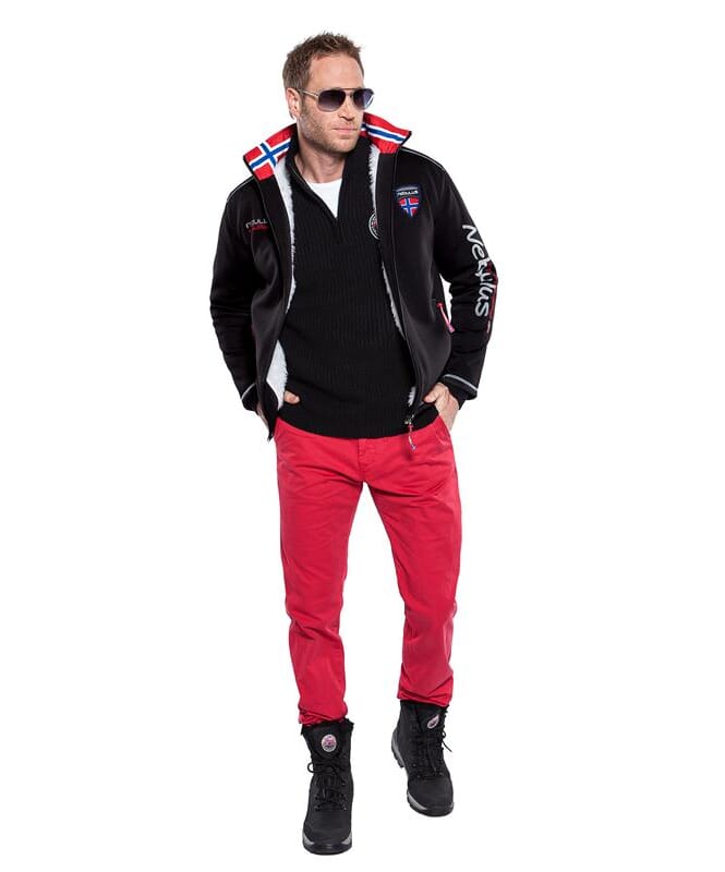 Nebulus Winter-Softshelljacke Teddyfell STYLER FUR Herren Fabrikverkauf