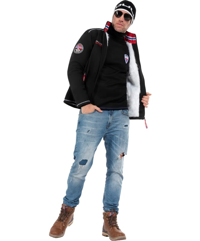 Nebulus Winter-Softshelljacke Teddyfell STYLER FUR Herren Fabrikverkauf