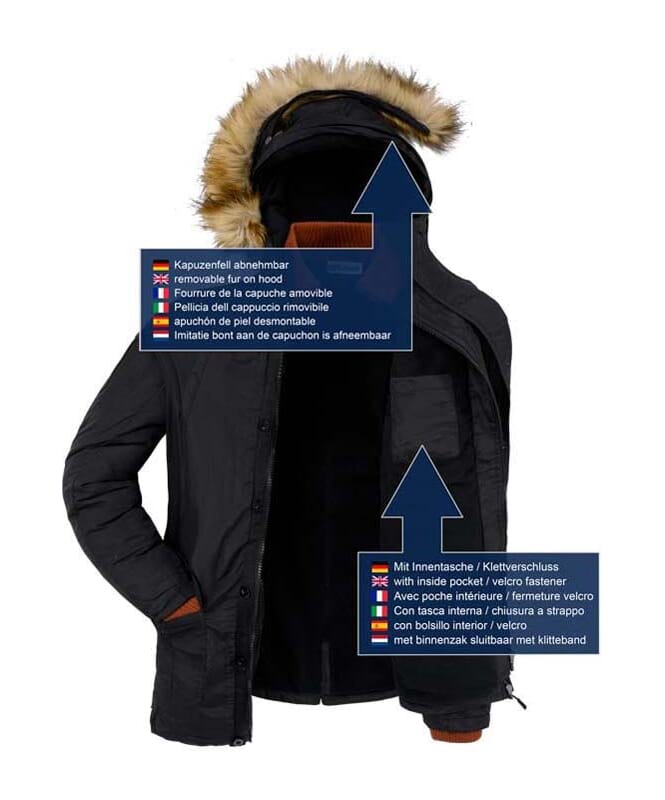 Nebulus Parka WESTEND Herren Kostenloser Versand international