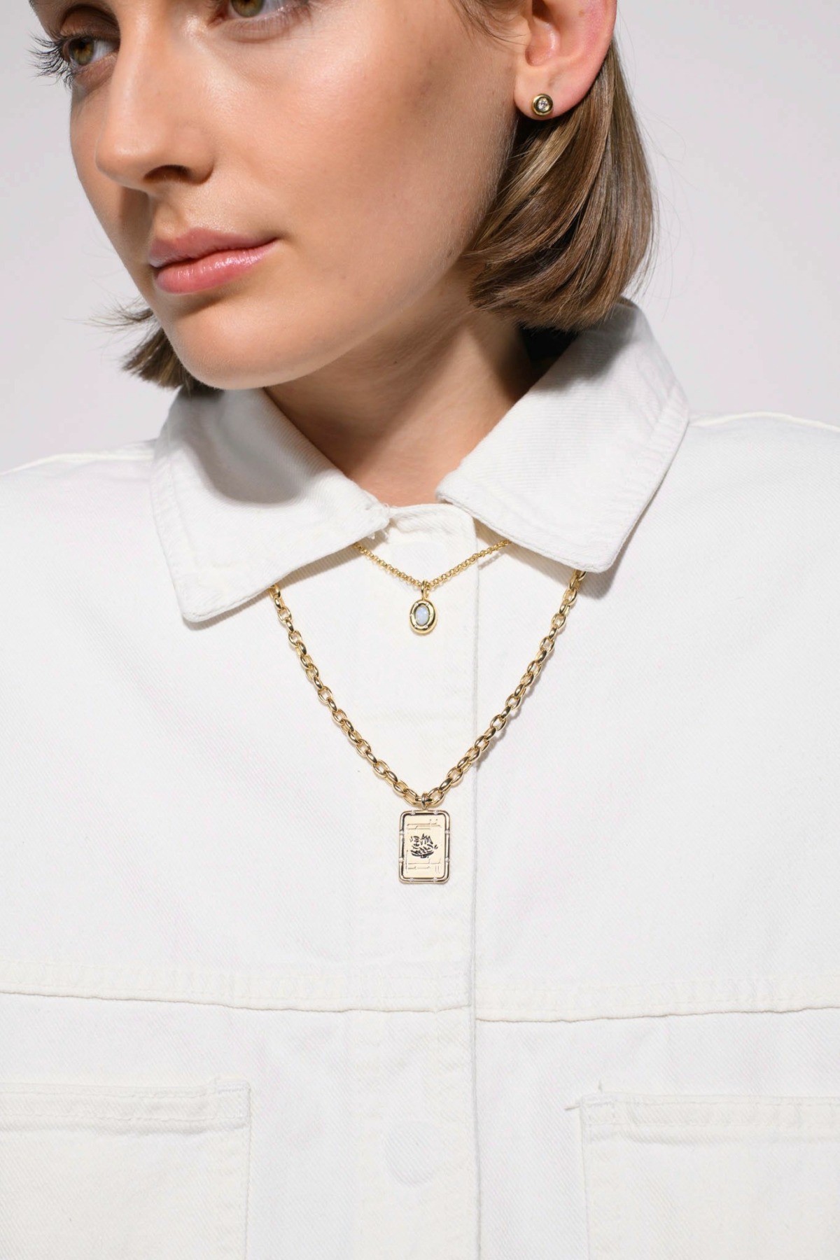 Nina Kastens Oval Chain Necklace Clearance-Verkauf
