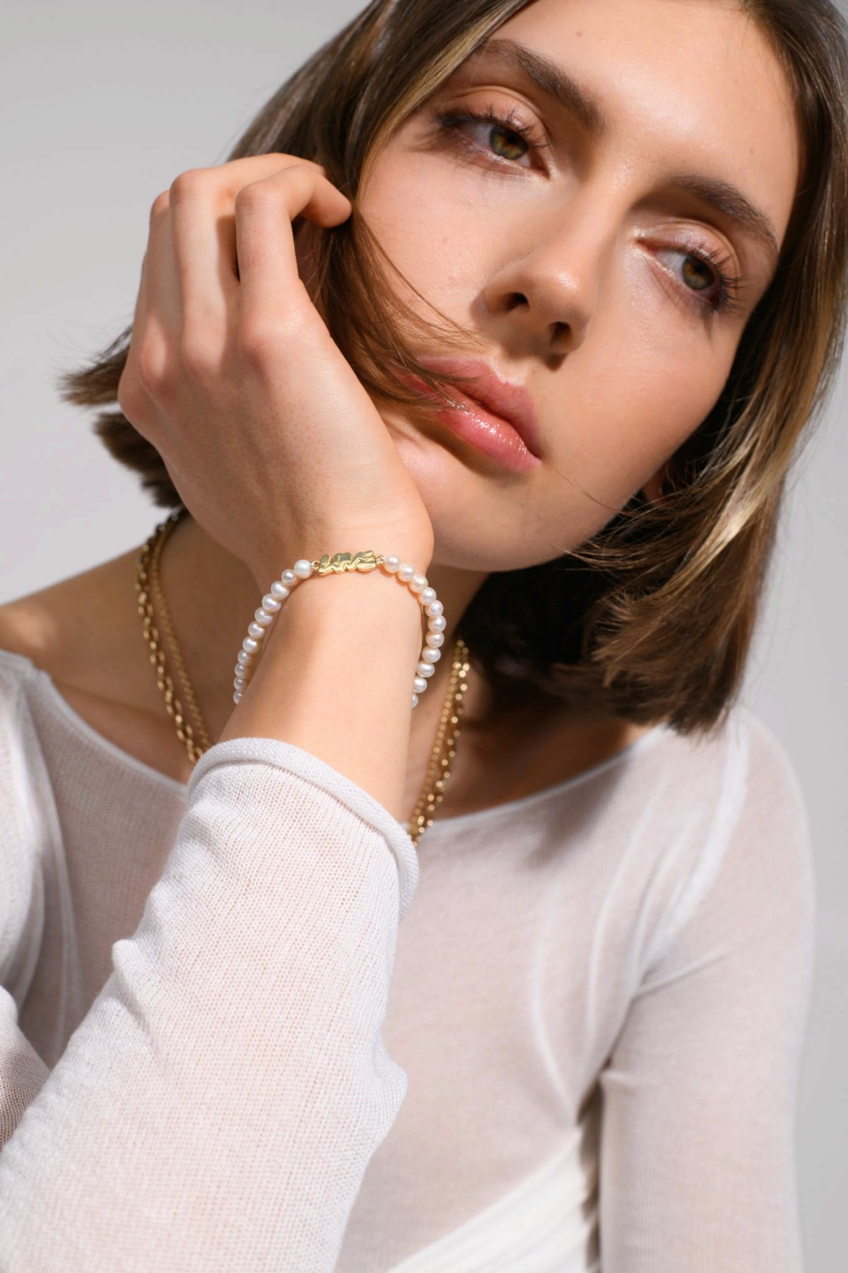 Nina Kastens LOVE Graffiti Pearl Bracelet 50% Rabatt für begrenzte Zeit