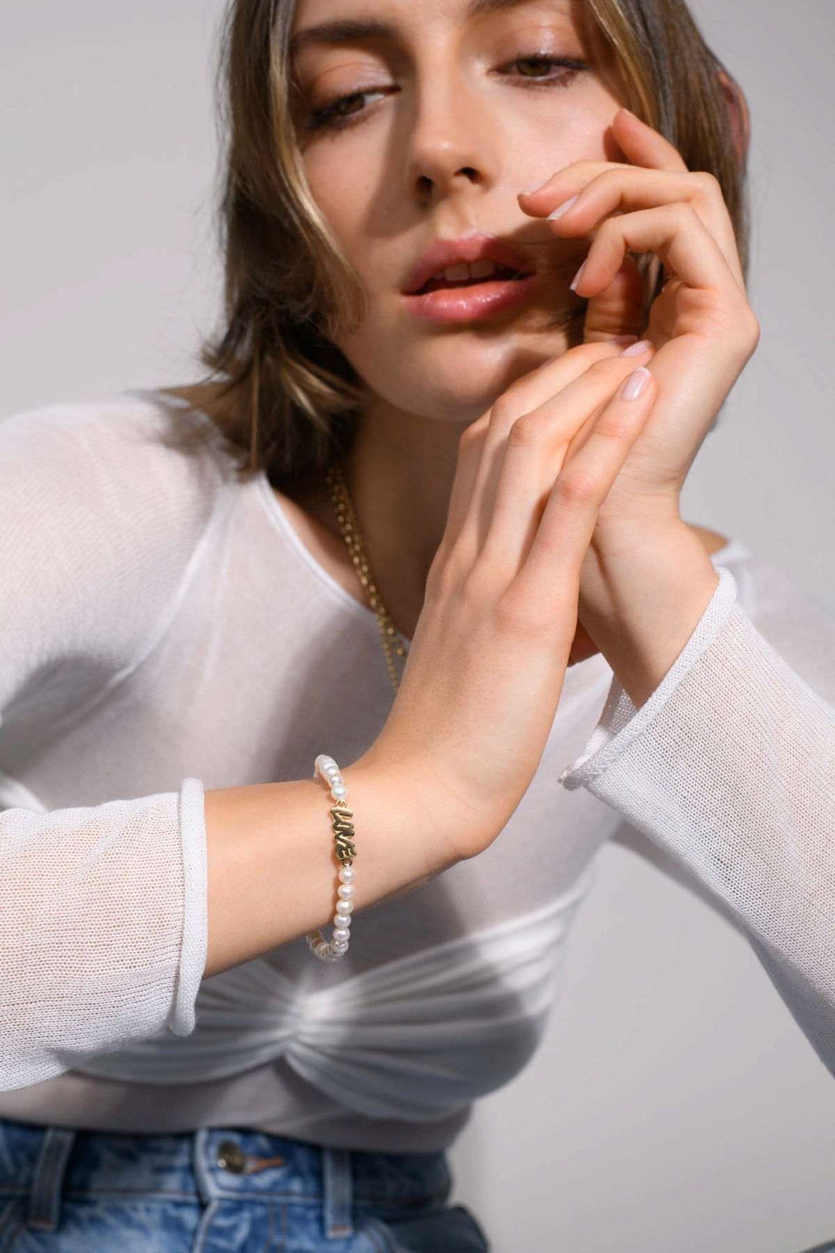 Nina Kastens LOVE Graffiti Pearl Bracelet 50% Rabatt für begrenzte Zeit
