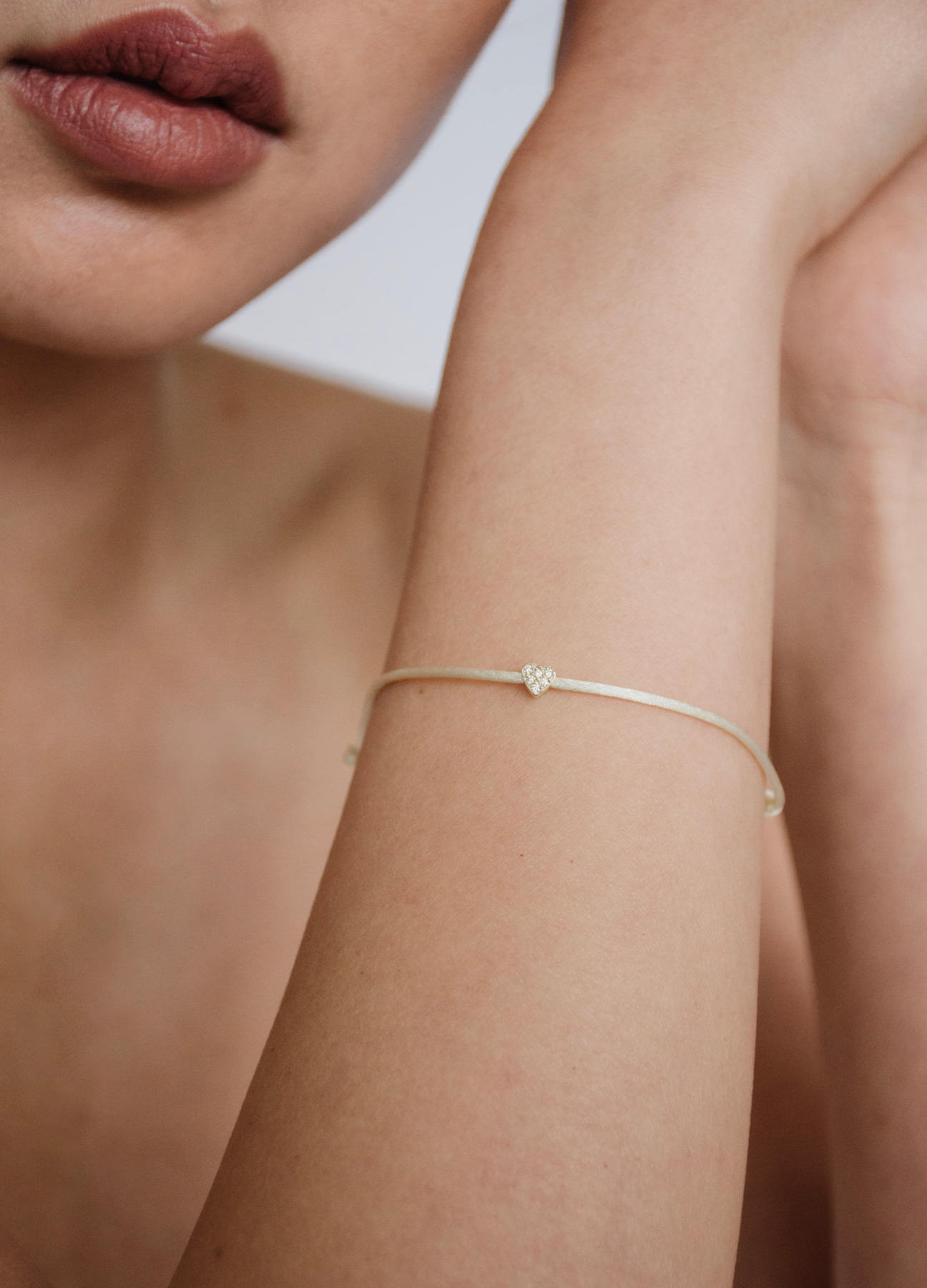 Nina Kastens Diamond Heart Bracelet White Preisnachlass