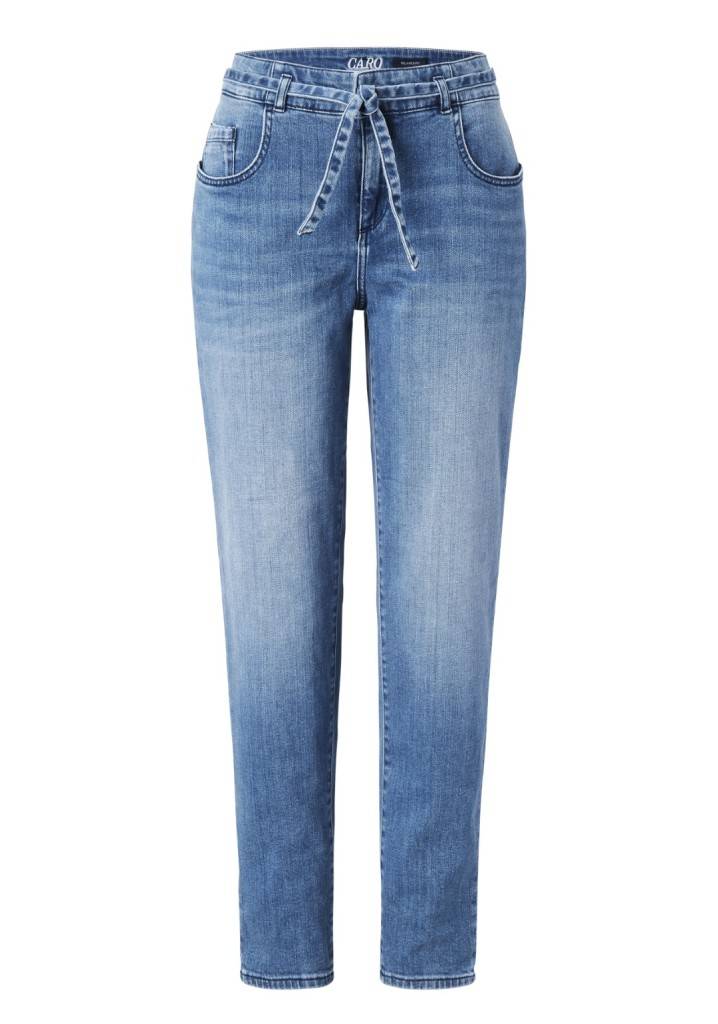 Paddocks CARO SOFT DENIM bequeme Passform - mid blue heavy wash with 3D pleats Neueste Stile
