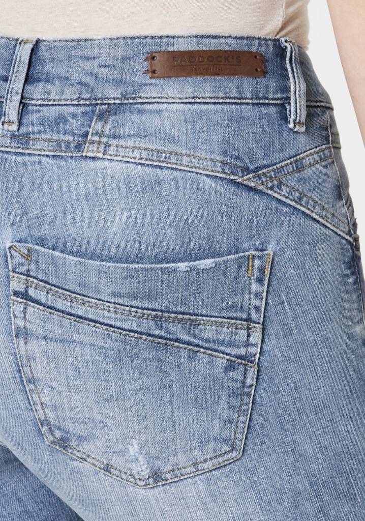 Paddocks LUCY Skinny fit - vintage blue with handwork and 3D pleats Bis zu 50% Rabatt