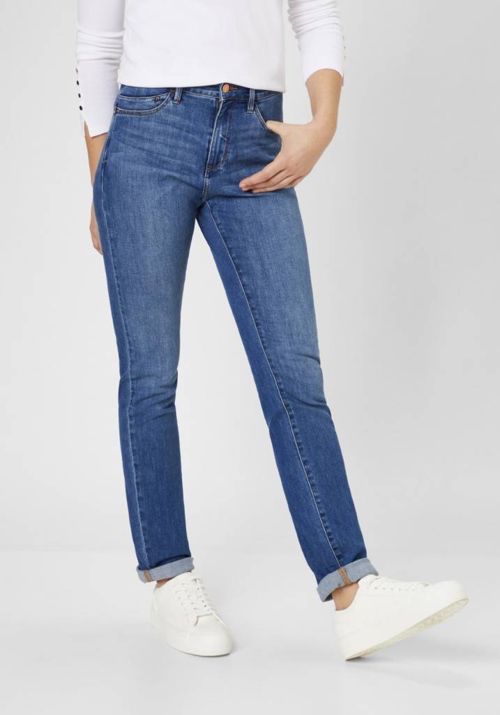 Paddocks PAT LIGHT DENIM schmale Passform - mid blue with using and moustache 50% Rabatt mit kostenlosem Versand