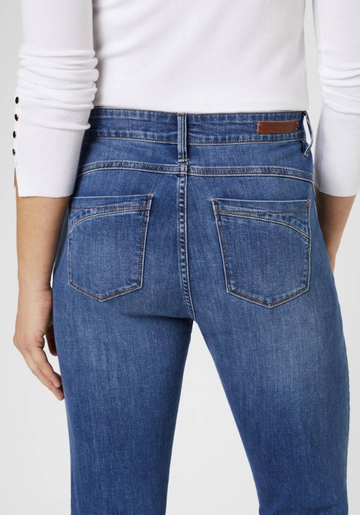 Paddocks PAT LIGHT DENIM schmale Passform - mid blue with using and moustache 50% Rabatt mit kostenlosem Versand