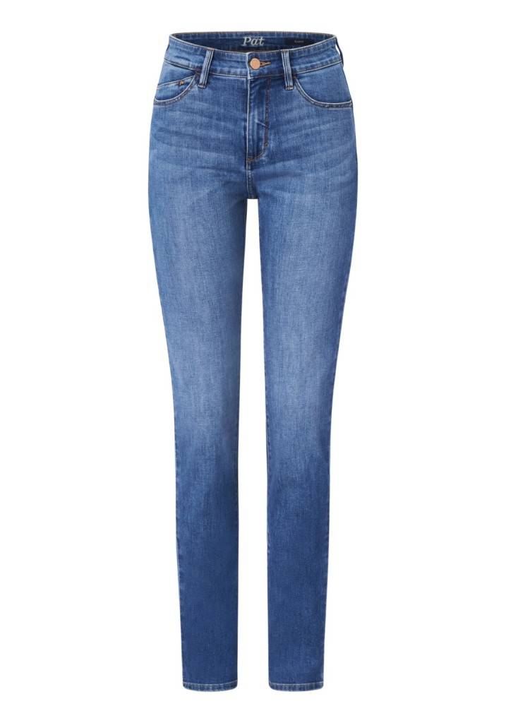 Paddocks PAT LIGHT DENIM schmale Passform - mid blue with using and moustache 50% Rabatt mit kostenlosem Versand
