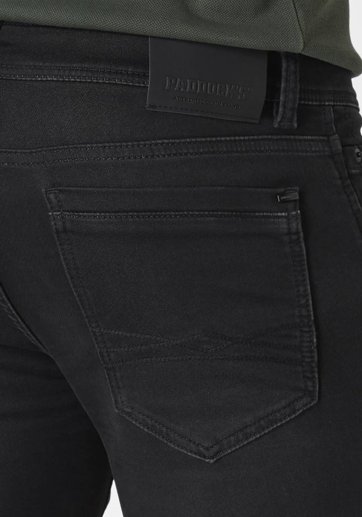 Paddocks DEAN MOTION&COMFORT JOGG DENIM schmale Passform - black black used moustache Meist gekauft